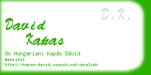 david kapas business card