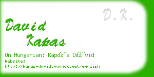 david kapas business card